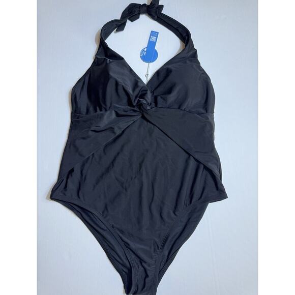 CUPSHE Swimsuit Women's One Piece V Neck Twist Front Adjustable Straps Size 1X - Picture 1 of 4